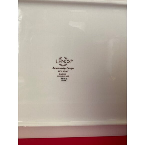 Lenox Holiday Jingle All the Way14.5" Porcelain Platter Gold Trim Christmas - Picture 11 of 13